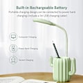 Miniatyrbilde 2 av 5: Skrivebordslampe LED-lys fleksibel dimbar USB-oppladbar leselampe for barn