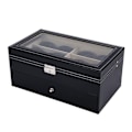 Miniatyrbilde 2 av 5: Lærbriller Oppbevaring og Solbriller Briller Display Skuff Låsbar Etui Organizer, Briller Oppbevaringsholder Boks med 12 Spor