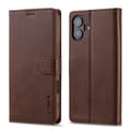 LC.IMEEKE Wallet Case iPhone 16 - Dark Brown