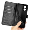 Miniatyrbillede 5 af 5: Motorola Moto G04 4G/G24 4G Etui Litchi Læder Sort