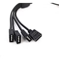 Miniatyrbilde 3 av 5: 2 stk. svart 4-pinners LED-splitterkabel LED-stripekontakt 4-veis splitter