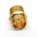 Miniatyrbilde 4 av 5: Messing hageslangekobling - GHT hann til NPT hann-kontakt (2-pakning, 3/4\" [xh] lin