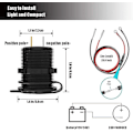 Miniatyrbillede 3 af 5: Hurtig oplader 3.0 Biloplader Udtag 12v/24v 36w Aluminium Usb Hurtig oplader (blå)
