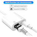 Miniatyrbillede 3 af 5: XJ-Lightning til Ethernet-adapter, 2-i-1 Ethernet LAN-netværksadapter med opladningsport (hs)