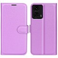 Miniatyrbillede 1 af 5: Motorola Moto G04 4G/G24 4G Etui Litchi Læder Lilla