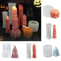 Halloween-kynttilämuotti silikonimuotti[CO]