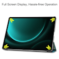 Miniatyrbild 4 av 5: Galaxy Tab S9 FE Plus Fodral Tri-Fold Läder Peach Blossom
