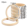 Miniatyrbilde 1 av 5: 10 stk 10 cm broderirammer, bambus korsstingrammer ring bulk engros for julepynt dekorasjon og kunst håndverk praktisk sying