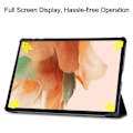 Pikkukuva 5 / 5: Samsung Galaxy Tab S7 FE / S7 Plus / S8 Plus Kotelo Tri-Fold Musta Musta