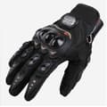 (Large, Black) Sommar motorcykelhandskar mesh andningsbar pekskärm
