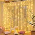 Miniatyrbilde 5 av 5: 300 LED-gardinlyssnor, 9,8 x 9,8 fot, 8 moduser plugg i fe-lyssnor med fjernkontroll, jul, bakgrunn for innendørs utendørs soverom W
