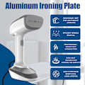 Miniatyrbild 5 av 5: aftfull Handheld Steamer, 1200W with Fast Ceramic Heating Plate, 2 in 1 Ironing and Garment Steamer