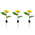 Miniatyrbillede 1 af 5: 3x Led sol solsikke blomsterlys udendørs vandtæt have dekoration lys have græsplæne dekoration