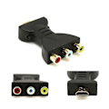 Miniatyrbild 1 av 2: Hdmi till 3 Rca-omvandlare Komposit Video Audio Adapter Konverter Adapter Lämplig för Hdtv Dvd Och De Flesta Lcd-Projektorer Enhet