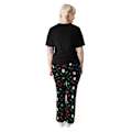 Miniatyrbillede 3 af 4: Wicked Dame/Dame Kortærmet Lang Pyjamas Sæt XS R Sort Black XS R