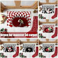 Miniatyrbillede 2 af 5: Jul 3D Illusion Dørmåtte Skridsikker Gulvmåtte Sengemåtte Til Soveværelse Stue Børn 80X120cm Sort Grinch Hånd Sort Grinch Hånd 80X120cm