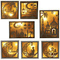 Miniatyrbillede 2 af 5: Ramadan dekoration mubarak kareem lanterne LED lys JM01936