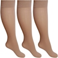 Miniatyrbillede 1 af 2: Joanna Gray Dame/Dame 70 Denier Strømpebukser (3 Par) One Size Natural One Size (UK Sko 3-8)