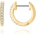 Miniatyrbillede 1 af 4: Forgyldte Cubic Zirconia Cuff Øreringe Huggie Stud2 sæt