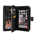 Miniatyrbillede 3 af 4: Etui til iPhone SE 2022/2020 3/2 anti-ridse lynlåslomme PU-cover editkortholder Stødsikker Magnetisk - Blå Sort A
