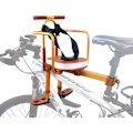 Miniatyrbillede 1 af 5: Ny børnecykelsæde i aluminiumslegering, børnecykelsæde, bærbar foldbar frontmonteret børnecykelsæde, mountainbike-sikkerhed for børn