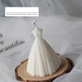 Miniatyrbillede 3 af 5: Lysforme lys stearinlys DIY støbeforme i silikoneform Brudekjole LZ22120