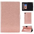 Samsung Galaxy Tab A9 / A11 Glitter Nahkakotelo Roséguld