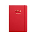 Miniatyrbilde 1 av 5: 2024 A5 Engelsk Planlegger Elastisk Bånd Notatbok Stropp Bok Notatbok Rød