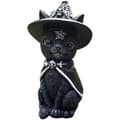 Häxhatt Ockult Katt Figur, 13,5 cm, Svart[CO]
