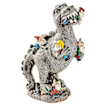 Miniatyrbilde 1 av 5: Dinosaur-Nisse Statue Hagefigur Dinosaur Spiser Nisser Hage Utemiljø Dekor,l,1stk