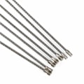 Miniatyrbillede 2 af 5: Wire nøglering kabel (10 stk.) Tyk rustfrit stål nøglering wire loops med sikker skruelås til ophængning af bagagemærker