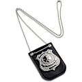 Miniatyrbillede 1 af 4: Dress Up America Politibetjent Badge til børn - Politiudklædningstilbehør - Betjent Swat og Fbi Politibetjent Badge med kæde og bælteklips