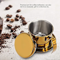 Miniatyrbillede 5 af 5: Kaffe Maskine, Rustfrit Stål Pot Vietnamesisk Style Kaffe Drip Brygger Til Hjem Køkken Kontor Udendørs (1stk, Guld)