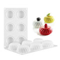Miniatyrbillede 1 af 4: Mousse-slikoneforme, 6-huls kubeforme til bagning af chokolademuffins, håndlavede lys, gelé, budding