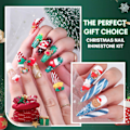Miniatyrbild 1 av 3: Julnagelstrass, 3D julnagelberlocker, nyårs falska nagelmanikyrsmycken, för DIY nageldekoration