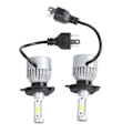 Miniatyrbilde 1 av 5: 2 X S2 H4 72w 8000lm LED-frontlykter Bil Hi/lo Beam Auto Pærer 6000k Hvit