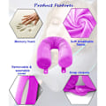Pikkukuva 4 / 5: Twist Memory Foam -matkatyyny niskalle, leualla, olkapäälle, alaselälle ja jalkatuki aikuisille (vaaleanpunainen)