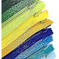 Miniatyrbilde 2 av 5: 100 stk 40cm flerfarget nylon spiralglidelåser for sying og håndverk