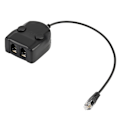 Miniatyrbillede 1 af 3: Krystal Headset Telefon Træningsboks Splitter Adapter Lydstyrkekontrol Intelligent Lyd Lukket