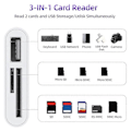 Pikkukuva 2 / 5: USB C - Micro-SD TF -muistikortinlukija, 3-in-1 USB-kamerakortinlukija-adapteri Galaxy S10/S9:lle jne.