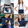 Pikkukuva 3 / 5: Galaxy Tab A8 Kuori Hybrid Iskunkestävä Jalusta Tumman Sininen