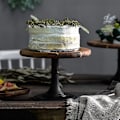 Miniatyrbillede 4 af 4: Kageopsats i træ med høj fod, dessertfad, bryllupsdekoration