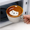 Miniatyrbillede 5 af 5: Sød Kawaii Pink Kat Kaffekop med Låg, Gave til Piger, Nyhed Dyr Kaffe Keramisk Te Kop Desserttallerken Sæt (pindsvin)