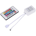 Pikkukuva 1 / 5: Led Rgb -ohjain, IR-kaukosäädin, 24 näppäintä, valkoinen, 12 V