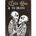 Miniatyrbillede 3 af 3: Something Different Love You To Death Hængende Skilt One Size Bla Sort/Hvid/Guld One Size 11