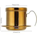 Miniatyrbillede 2 af 5: Kaffe Maskine, Rustfrit Stål Pot Vietnamesisk Style Kaffe Drip Brygger Til Hjem Køkken Kontor Udendørs (1stk, Guld)