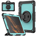 Miniatyrbilde 1 av 5: For Samsung Tab S7 Plus T970 / T975 (2020) / Tab S7 Fe (2021) Anti-drop Tablet Case Hard PC + Case med stativ Svart Babyblå PC ingen