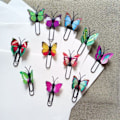 Miniatyrbillede 2 af 4: eativa Sommerfuglformede Papirclips Bindeklips Form Papirclips - 20 STK