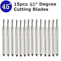 Miniatyrbilde 4 av 4: 15 stk 45 graders skjærende plotter wolfram kniver karbidverktøy for Roland Cutter