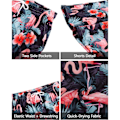 Pikkukuva 5 / 5: Havaijilainen miesten paita ja shortsit, normaali istuvuus, lyhythihainen, rento, muoti Flamingo-paitasetti L